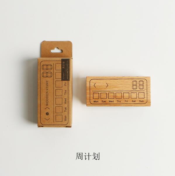 Retro matters shopping list Time planner stamp DIY wooden rubber stamps for scrapbooking stationery scrapbooking standard stamp: Red