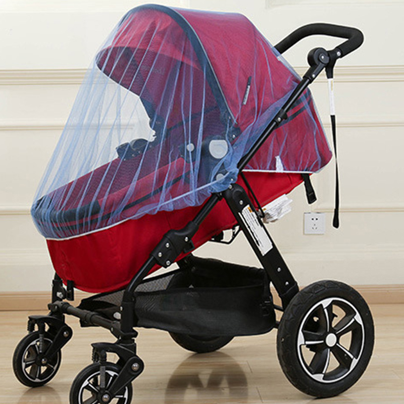 Mosquiteiro para carrinho de bebê, rede de proteção de malha, cobertura completa, mosquiteiro, diâmetro 150cm: Azul