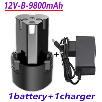 Hohe Kapazität 12V 9800mAh Universal Akku Für Elektrowerkzeuge Elektroschrauber Bohrmaschine Li-Ion Akku: WHITE