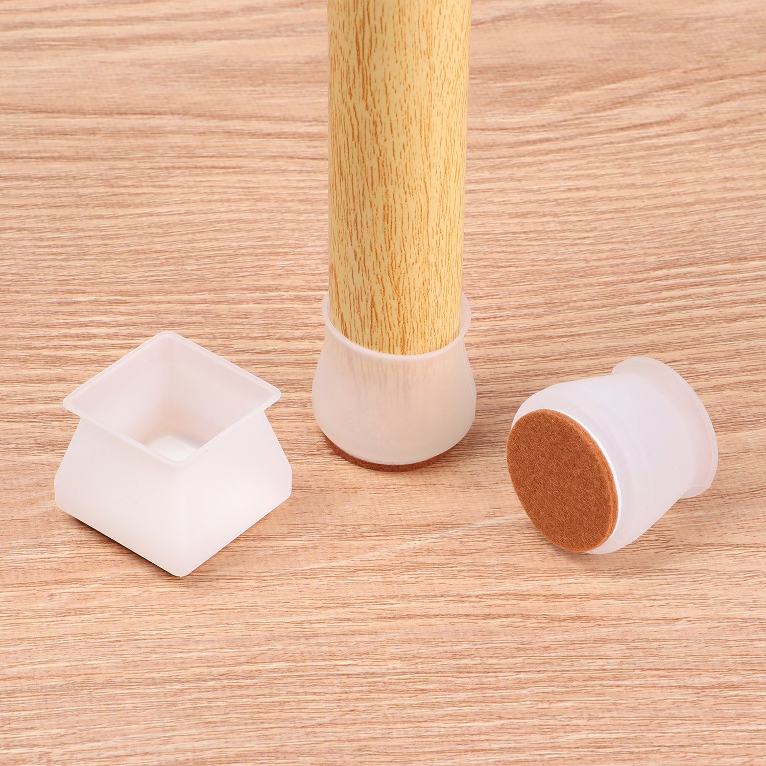 16Pcs Meubels Stoelpoot Caps Met Vilt Rubber Voeten Protector Tafel Voeten Cover Floor Protector Antislip Bureau stoel Pad Mat Caps