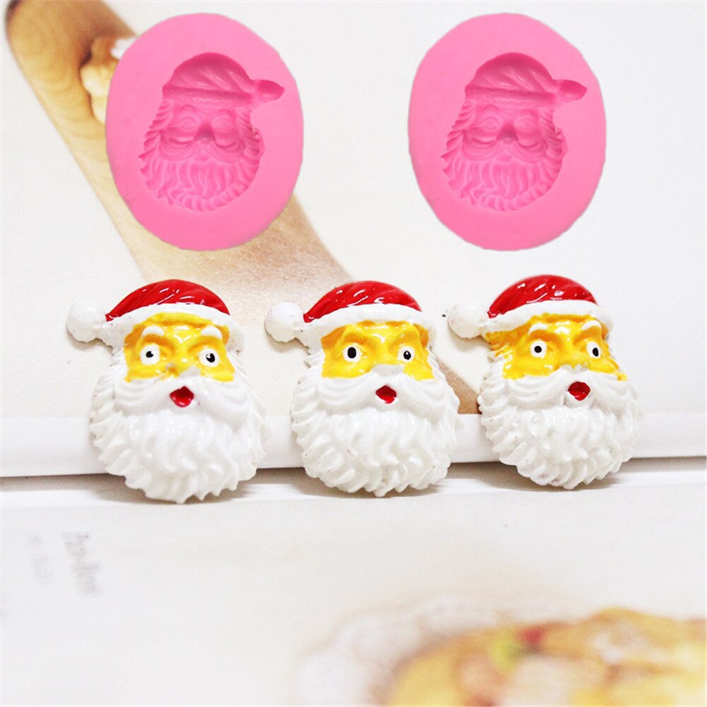 Diy Christmas Kerstman Siliconen Mal Fondant Taart Decoreren Gereedschappen Siliconen Chocolade Gumpaste Snoep Klei Mallen