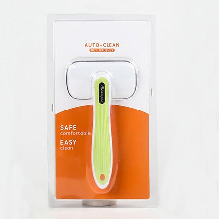Brosse anti-poils pour chiens et chats, peigne auto-nettoyant, élimination des poils des animaux de compagnie, accessoire de toilettage: green