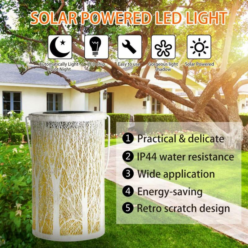 Led solar havestibelysning vandtæt dekorativ landskabsbelysning lys boligindretning: Træ