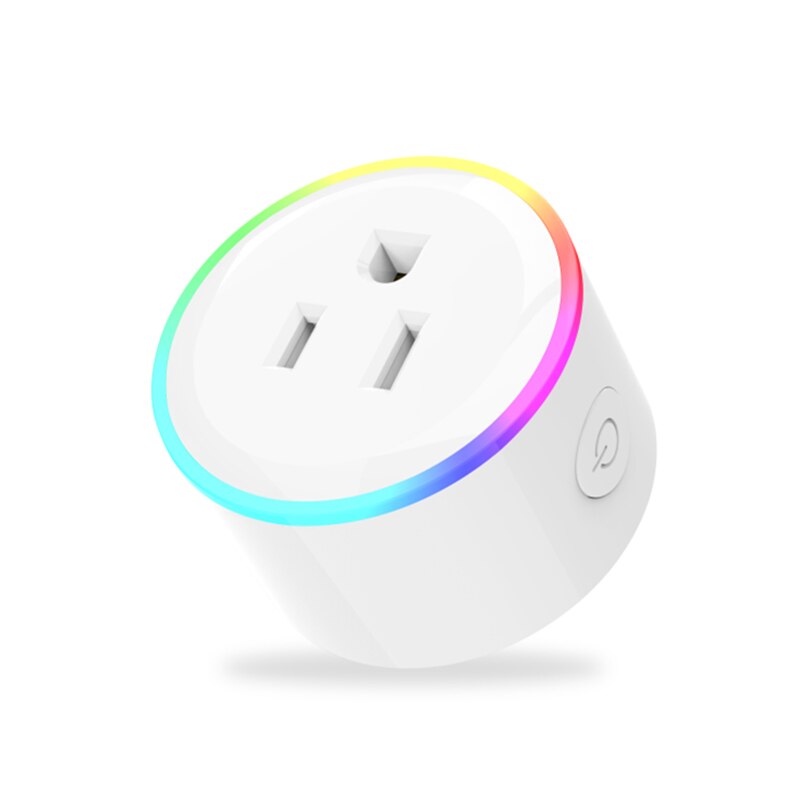 Lonsonho smart støpsel wifi stikkontakt nattlys type b oss støpsel tuya smartlife kompatibel alexa google hjemmeassistent: 1pc
