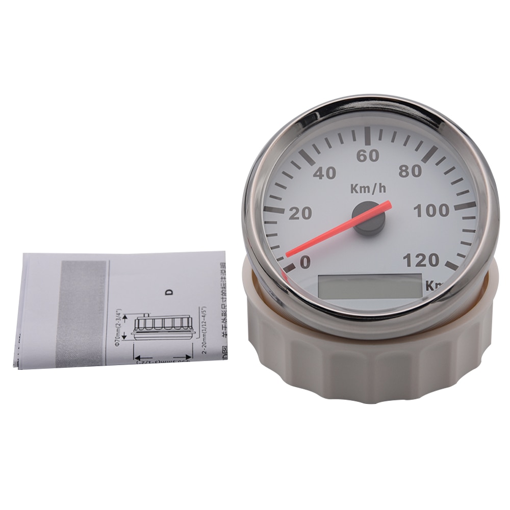 85mm Speedometer Universal Meter 120km/h 200Km/h Speed Odometer Gauge with Red Backlight For Auto Truck Boat 85MM Speed Gauge