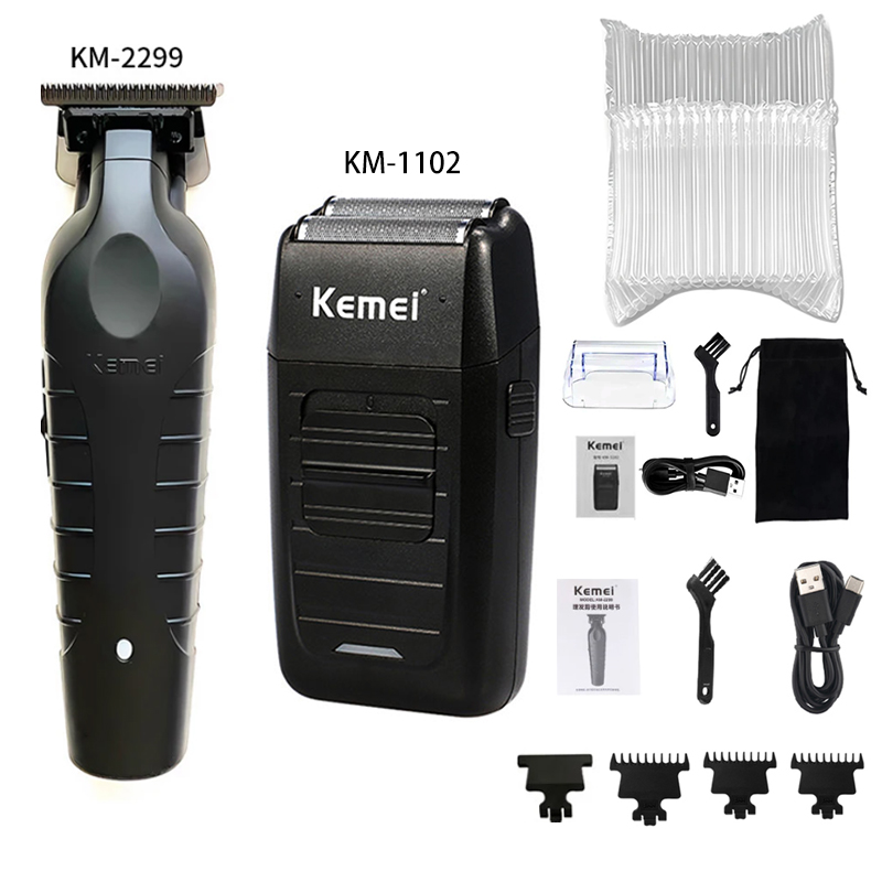 Kemei KM-2296 KM-2299 KM-1102 Kit de tondeuse à cheveux rasoir électrique pour hommes tondeuse à cheveux Machine de coupe de cheveux professionnelle: Orange
