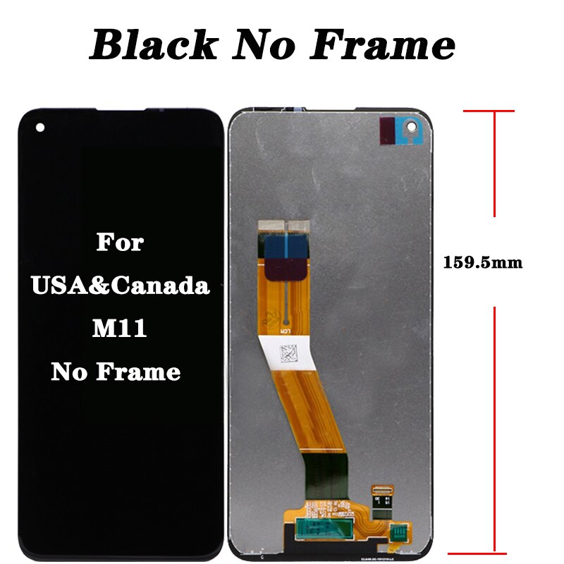 Original Für Samsung Galaxis M11 LCD M115 SM-M115 M115F M115G/DS LCD Anzeige Touchscreen Digitizer Glas Montage mit rahmen: USA kann Ausführung