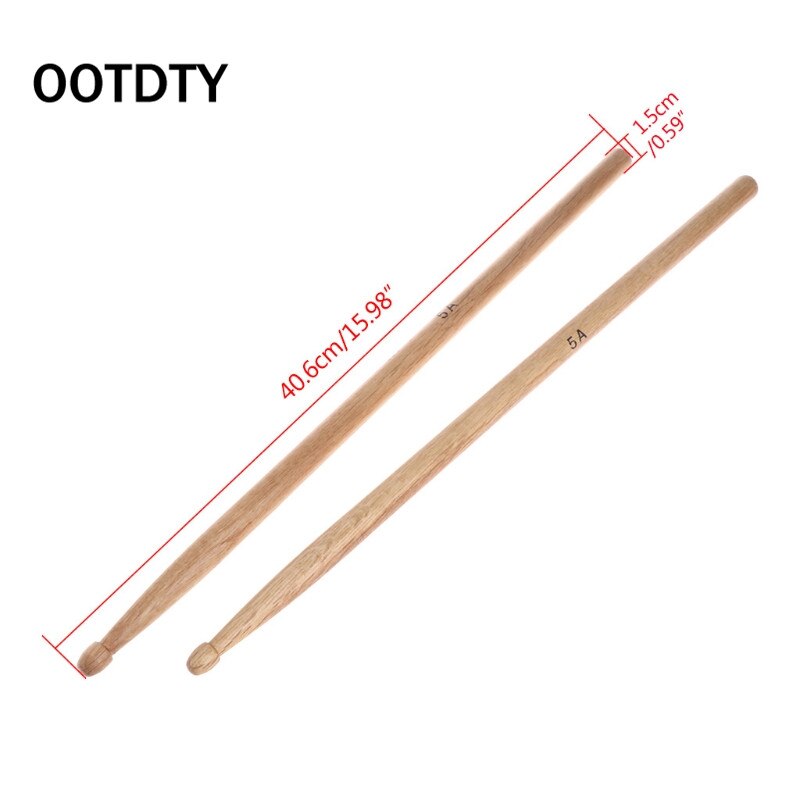 1 par de baquetas OOTDTY de madera de roble de 5A para chico Jazz, batería electrónica