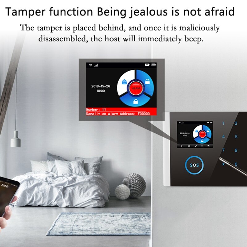 Cs108- wifi tyverialarm vært gsm alarm modtager controller hjem brand alarm vært