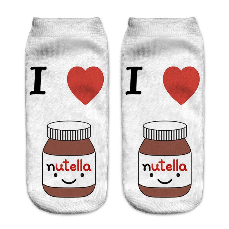 Impression 3D licorne femmes chaussettes printemps été filles chaussettes courtes adulte femme enceinte cheville chaussettes Sokken Meias: color18