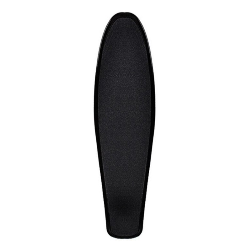 Halkskydd 22- tums board klistermärke skateboard klistermärke solid/tryckt vattentätt självhäftande enkel rocker sandpapper för penny board: Svart