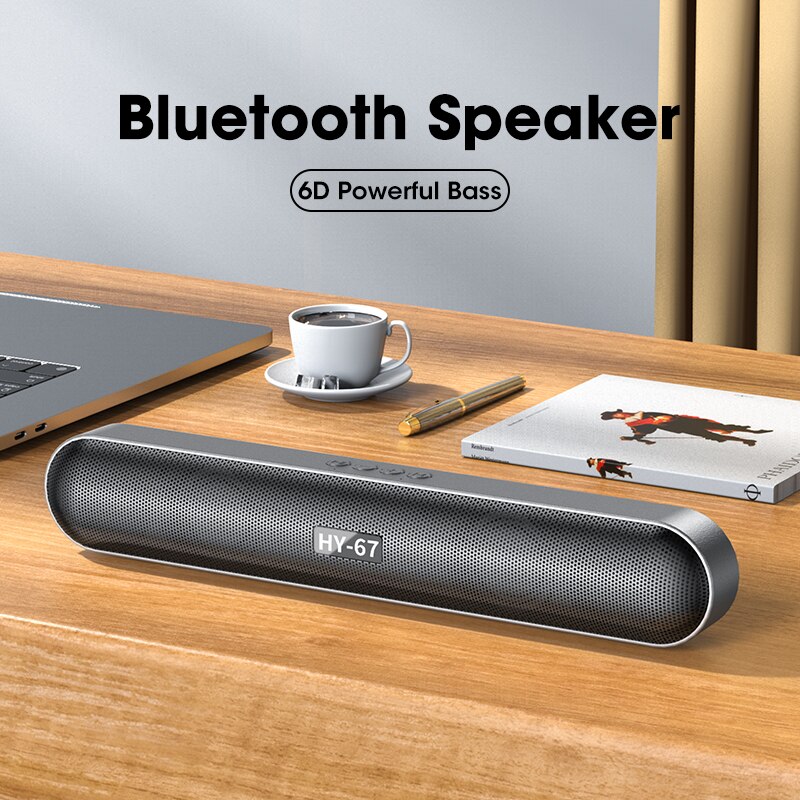 Computer Soundbar Desktop Bluetooth Speakers Rechargeable 6D Deep Bass Stereo Subwoofer AUX Wired For Laptop PC TV Loudspeaker
