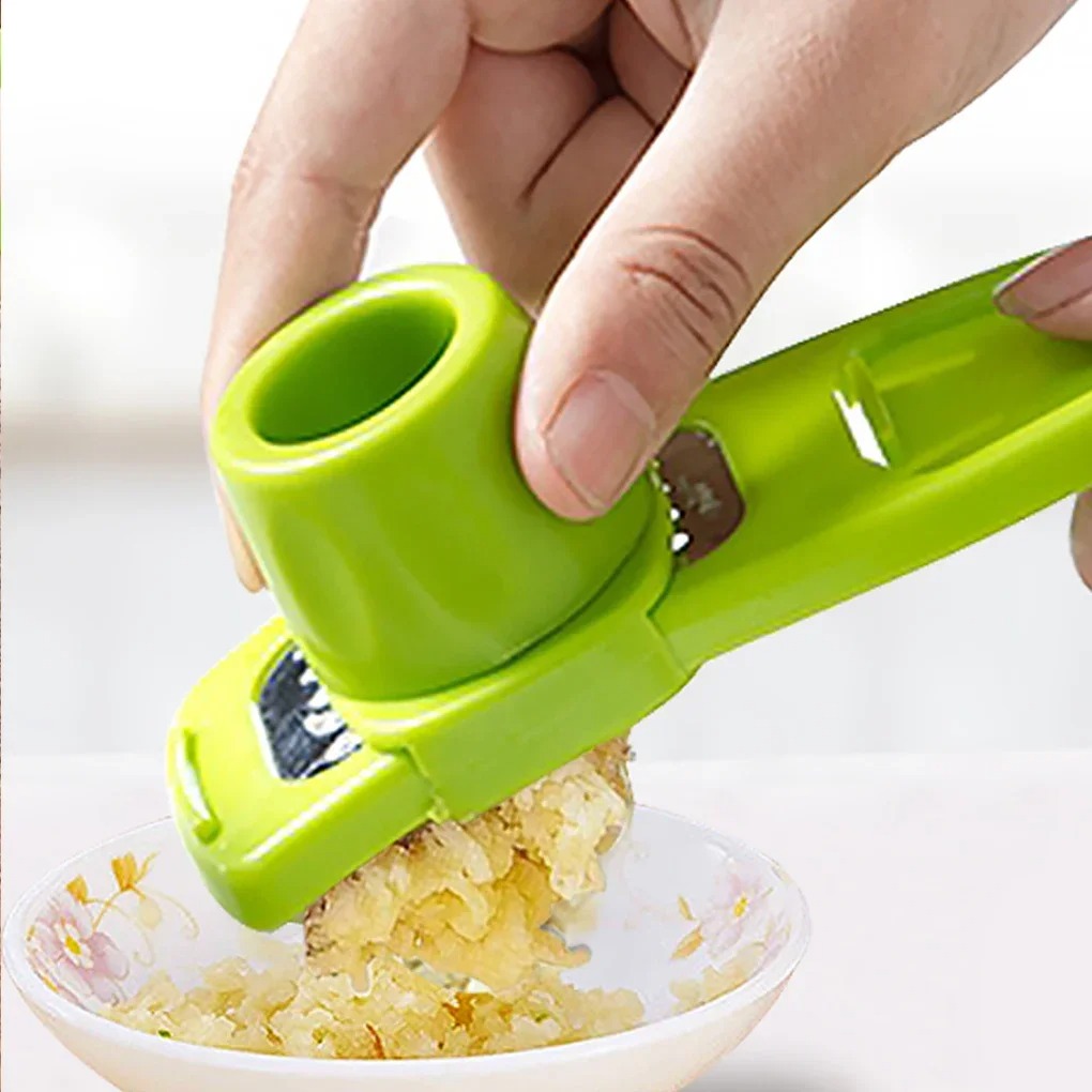 1PCS Knoflook Crusher Druk Multifunctionele Handleiding Gember Knoflook Slijpen Rasp Cutter Knoflook Dunschiller Keuken Gereedschap
