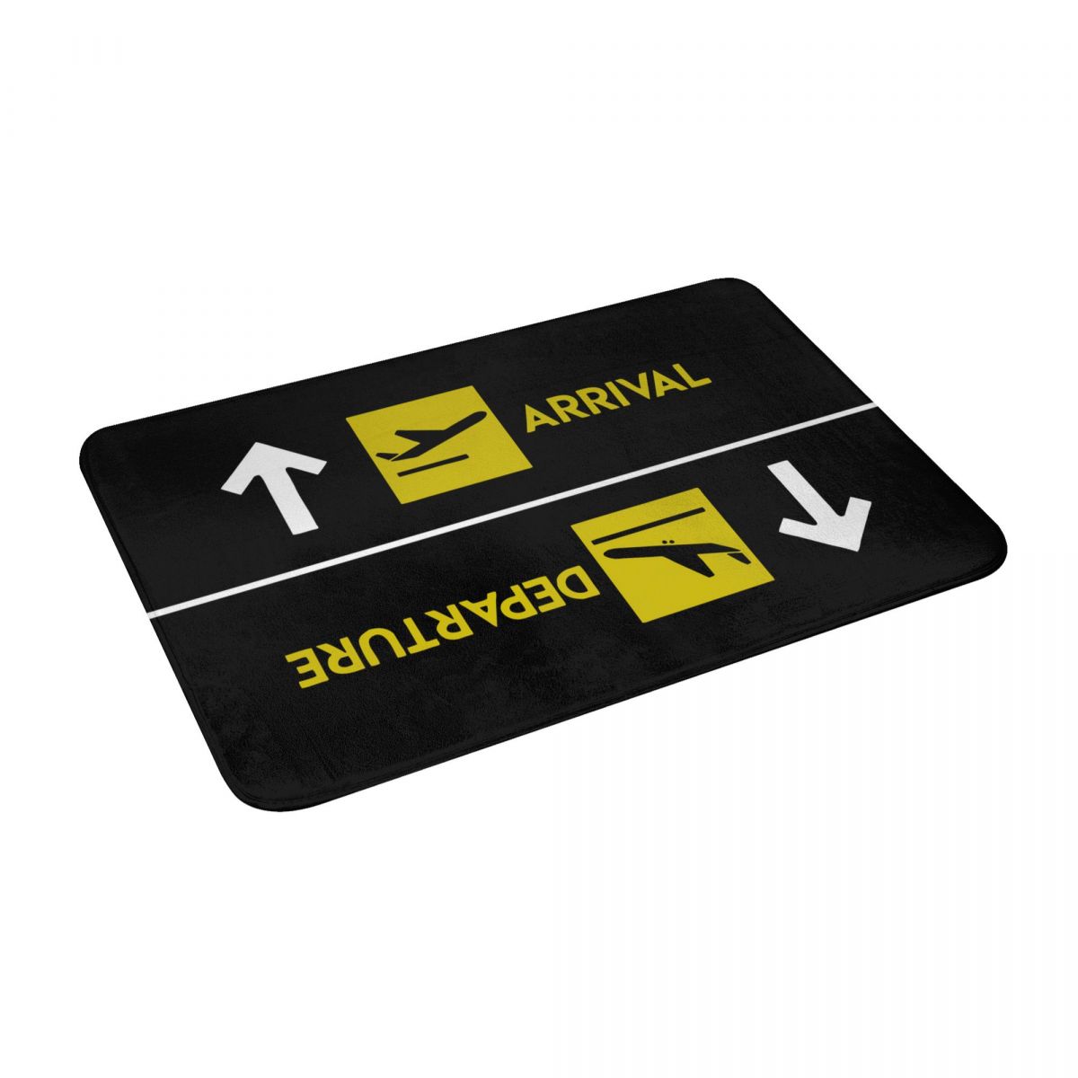 Arrivals Departures The Exit Mat Flannel Rug Non-Slip Airplane Airport Flight Welcome Mats for Living Room Bathroom Balcony Mats