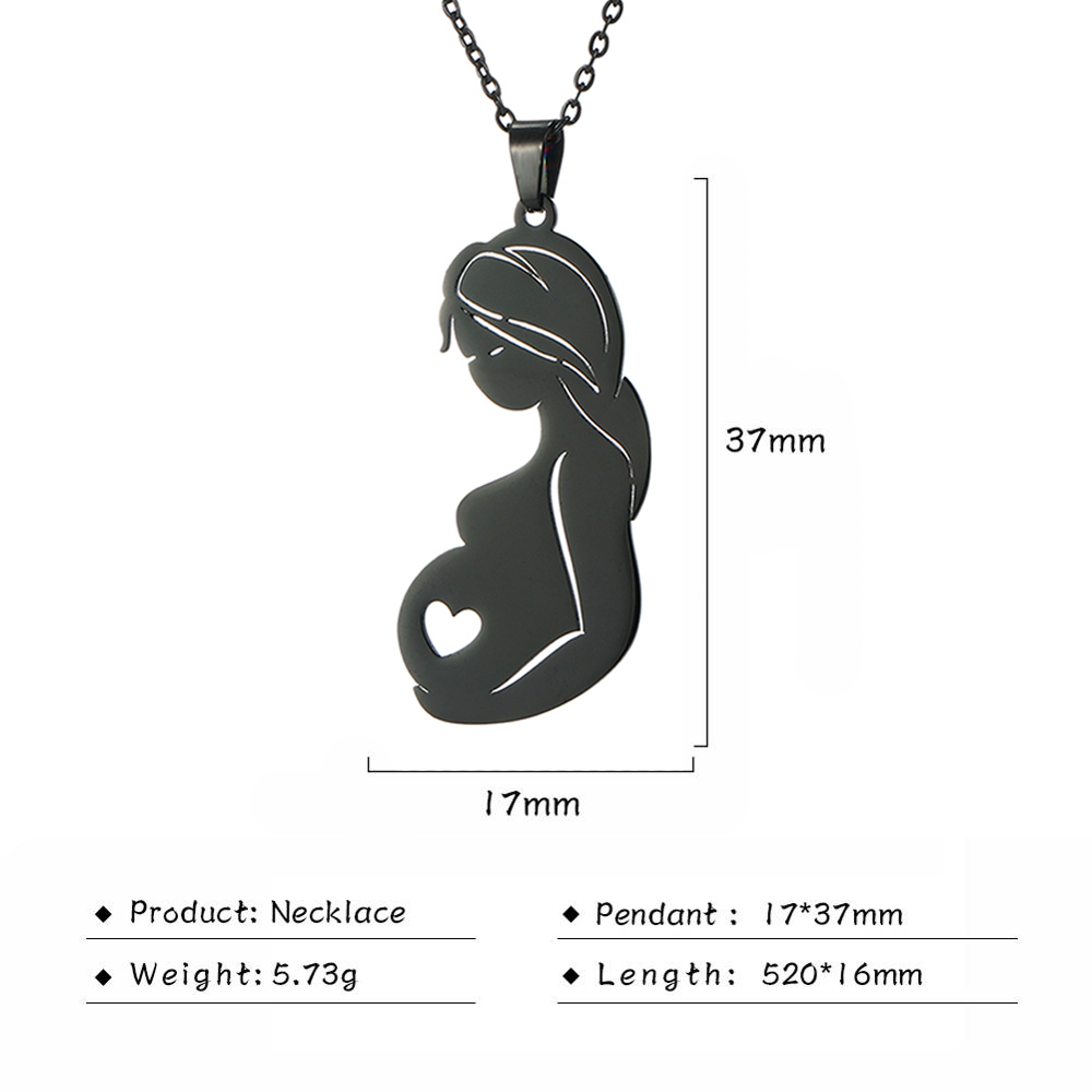 Cazador encantador colgante familiar para mamá, papá, niños, bebé, mujer embarazada, gargantilla de acero inoxidable, joyería, del Día de la madre,
