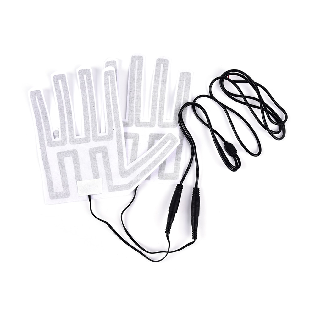 1 Pair 12V Winter Outdoor Thermal Warm Mittens Heater for motorcycle Gloves Pad Gloves Heated Pads Electric Heating Element 18cm