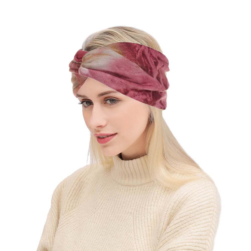 1 stücke Boho binden Farbstoff Baumwolle Stirnbänder Bandana Turban Kreuz Kopf wickeln Elastische Frauen Mädchen Haar Bands Haar Zubehör Verband
