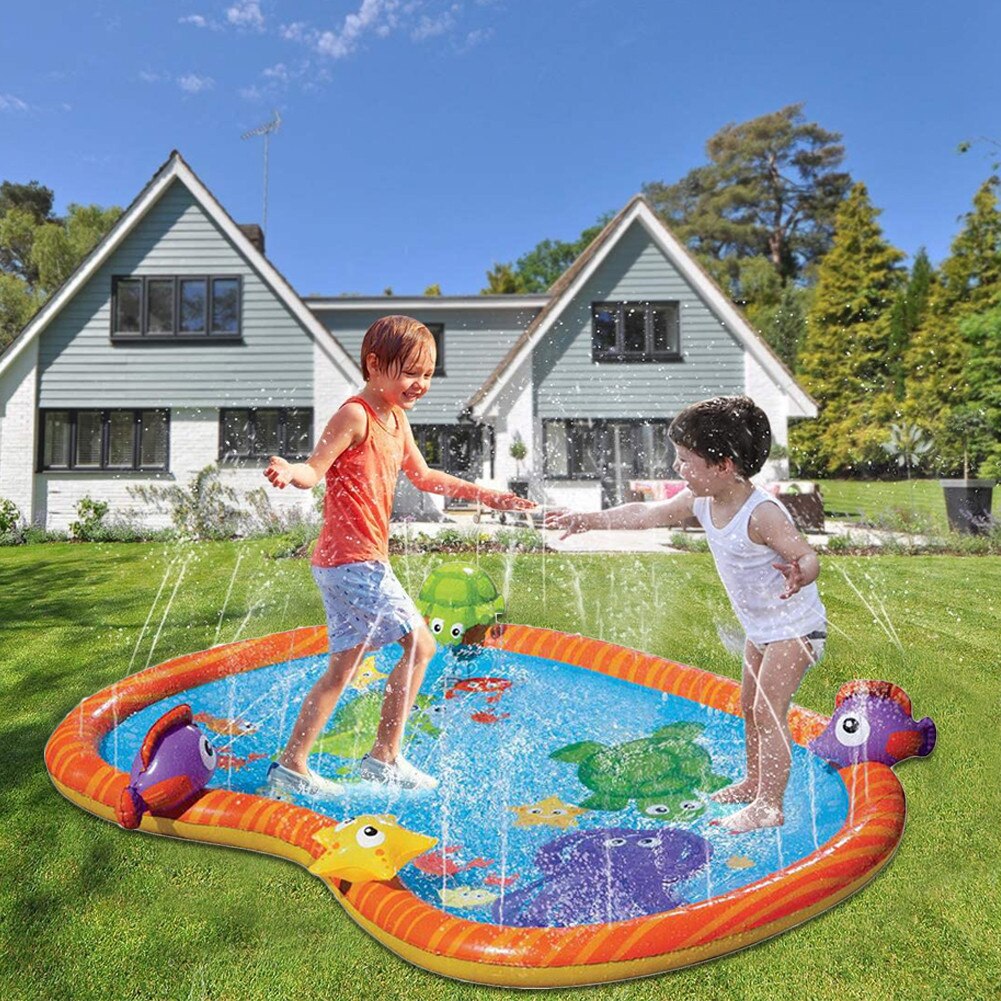 Water Sprinkler Zwembad Kids Sprinkler Splash Pad Fun Zomer Spray Speelgoed Opblaasbare Splash Mat Kinderen Outdoor Water Spel Speelgoed