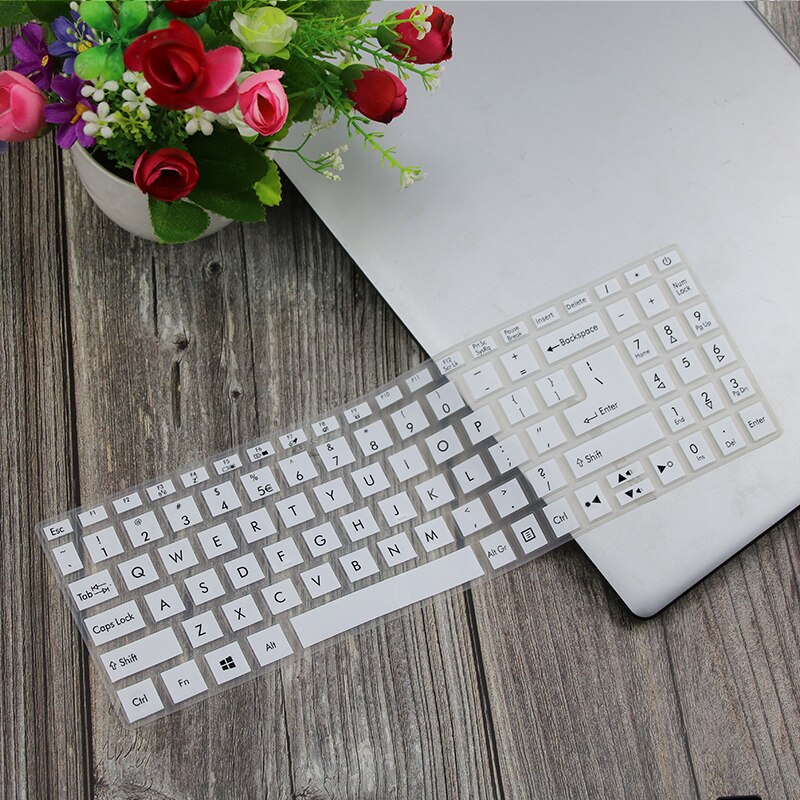 Pour Acer Aspire 3 a315-22 A315-33 A315-55G A315-55 A315-54 A315-54K Aspire 5 15.6 ''ordinateur portable Clavier Protecteur de Couverture de Peau: white