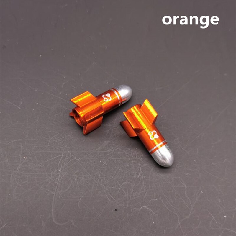 Fouriers Bike Valve Cap MTB Road Tyre Stem Air Valve Caps America Valve Cap Aluminium Bicycle Pressure Valve Caps Dust Covers: orange