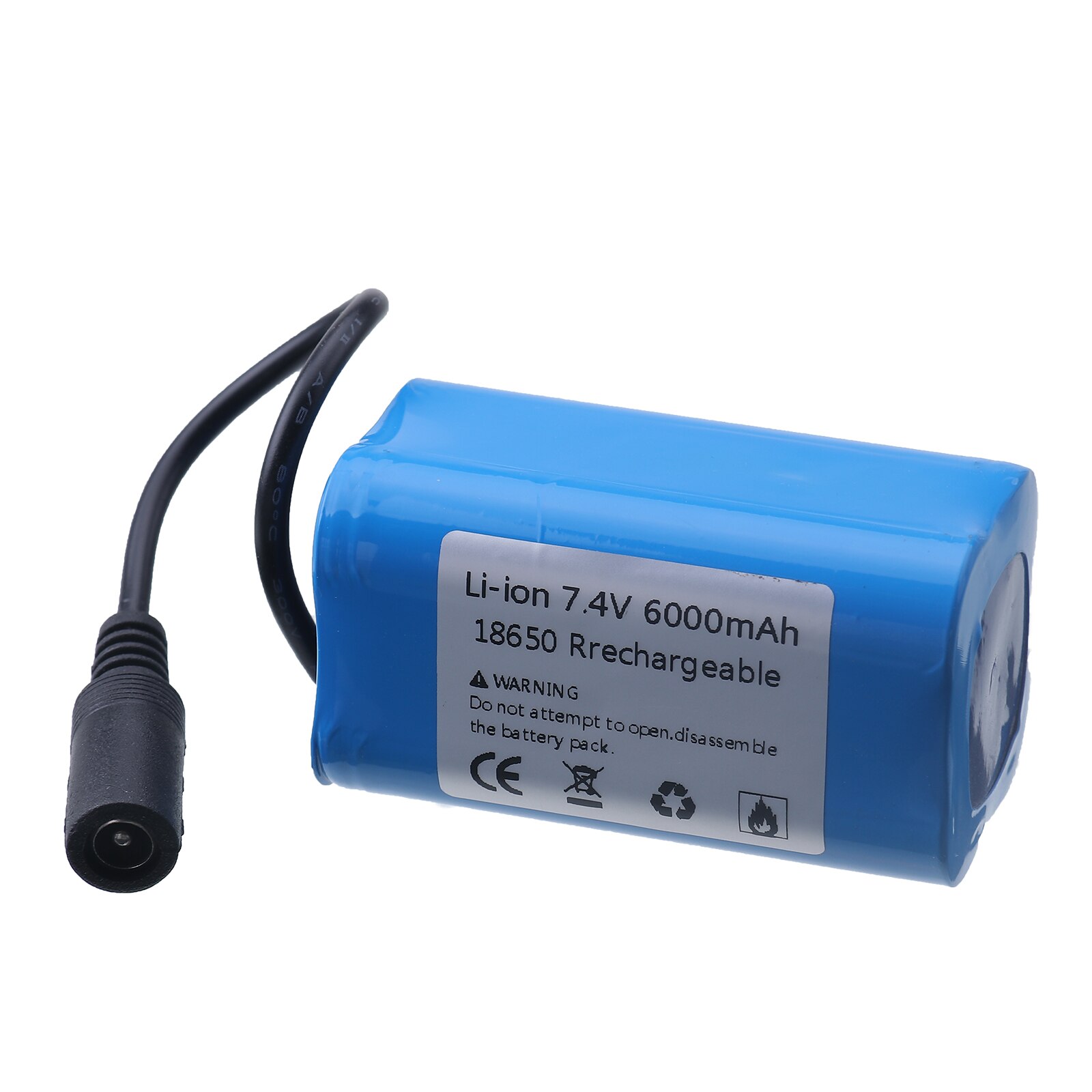7.4v 12000 mah 6000 mah batteri til  t188 t888 -5 v007 c18 h18 så på fjernkontroll rc fiske agn båt deler: 1 stk 6000 mah
