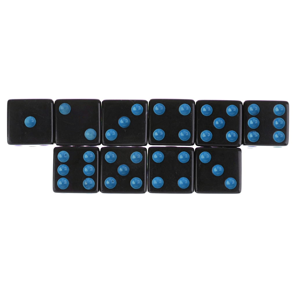 20Pcs Plastic Gestippelde Dices 16 Mm 6 Zijdig Sterven Voor Party Rol Playing Game Prop