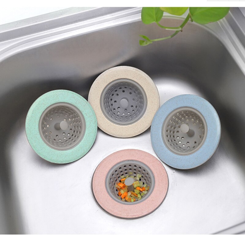 Filtro para desagüe de fregadero de cocina de silicona de 4 colores, filtro para fregadero de cocina con orificio de drenaje, filtro para el desagüe del baño, herramienta de filtro para el fregadero