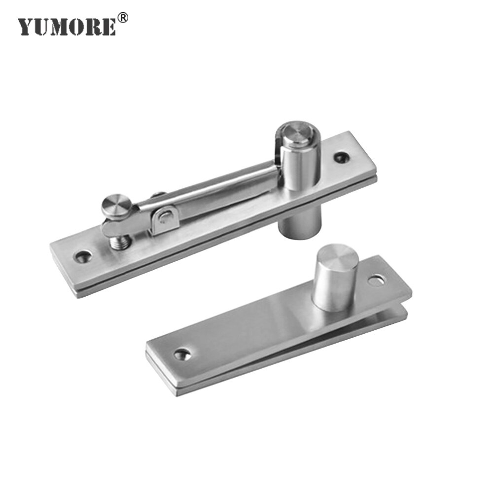 YUMORE 360 Degree Shaft Rotation Axis Wooden Door Hinge Hidden Adjustable Gap Shaft Up and Down Door Pivot Hinge Hardware: Default Title