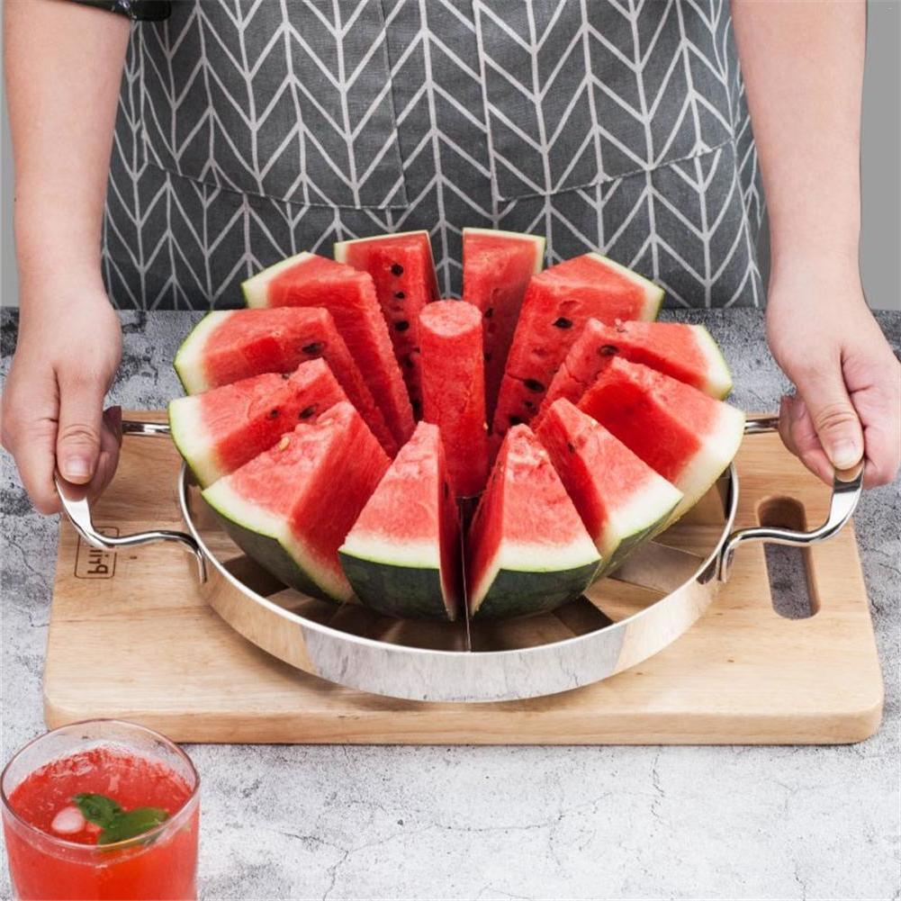 Keuken Praktische Gereedschap Creatieve Watermeloen Slicer Cutter Fruit Meloen Mes Rvs Fruit Snijden Slicer Thuis Gadgets
