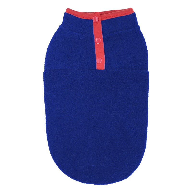 Pas cher chien vêtements hiver automne polaire vêtements pour animaux de compagnie pour petits chiens moyens gilet chemise manteau avec boucle uppy chien Costume: dark blue / S