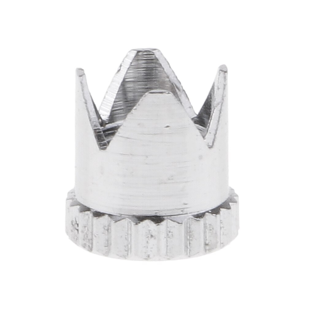 Cepillo de aire, corona, tapa de aguja, accesorios para máquina de aerógrafo, suministros de partes, Plata
