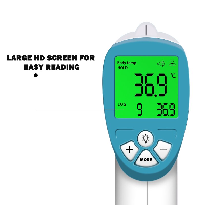 Handheld Portable Non-Contact Infrared Thermometer High Precision Thermometer Temperature Meter Tool Lcd Memory Function