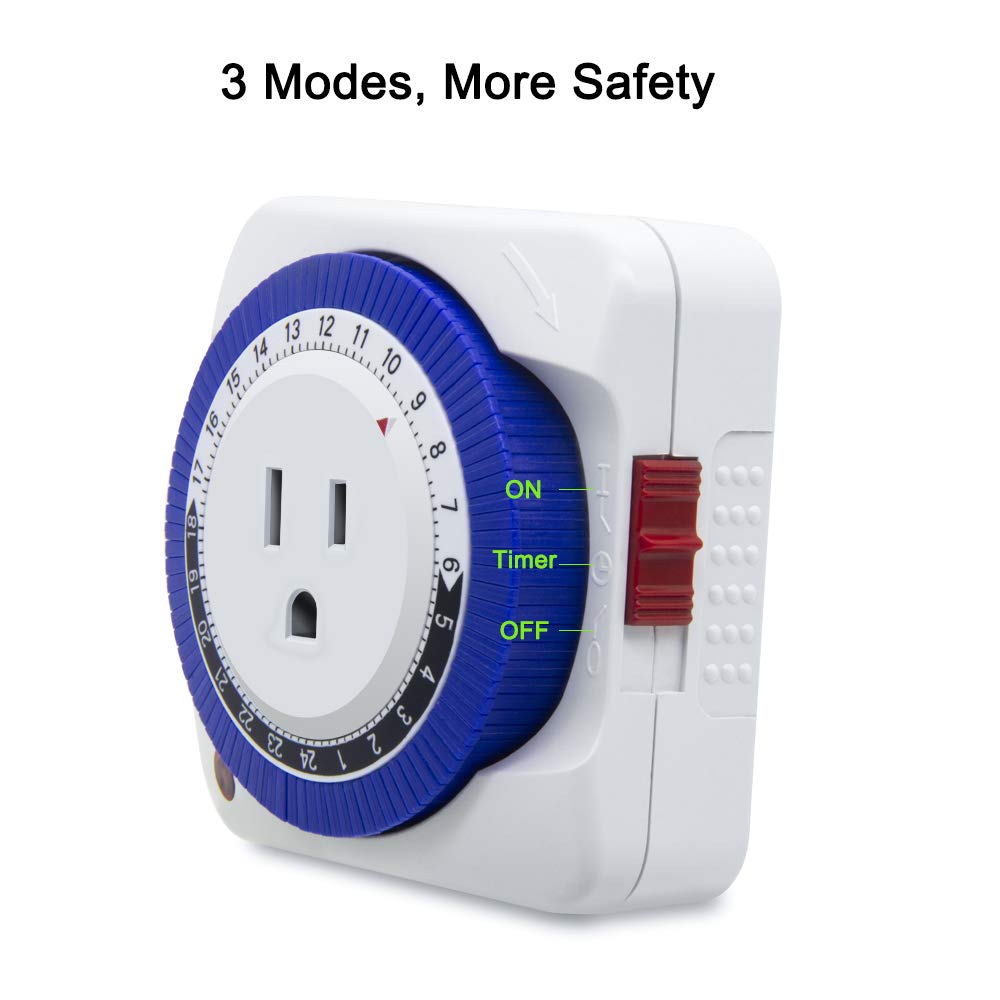 Elektrische Mechanische Outlet Timer EU US Plug 48 OP/UIT Programma 'S Timing Stopcontact Voor LED Planten Groeien Licht