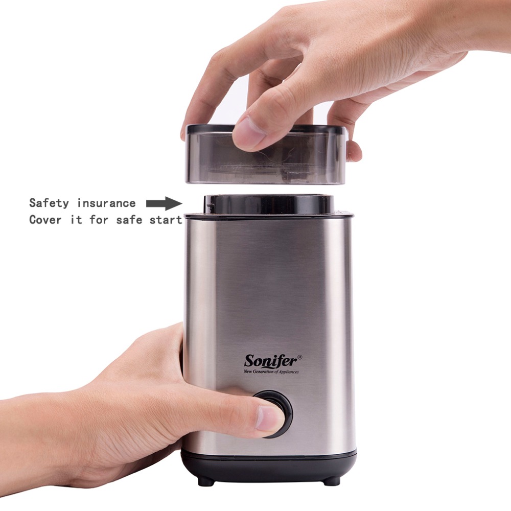 Sonifer-molinillo de café eléctrico para cocina, molinillo de pimienta y sal, potente, para especias, semillas de nueces, molino de granos de café, hierbas y nueces, 220V
