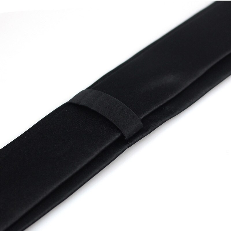 Corbatas clásicas negras para hombre, corbatas de seda para de boda, corbata de cuello de adulto, 3 tamaños, Corbata lisa informal