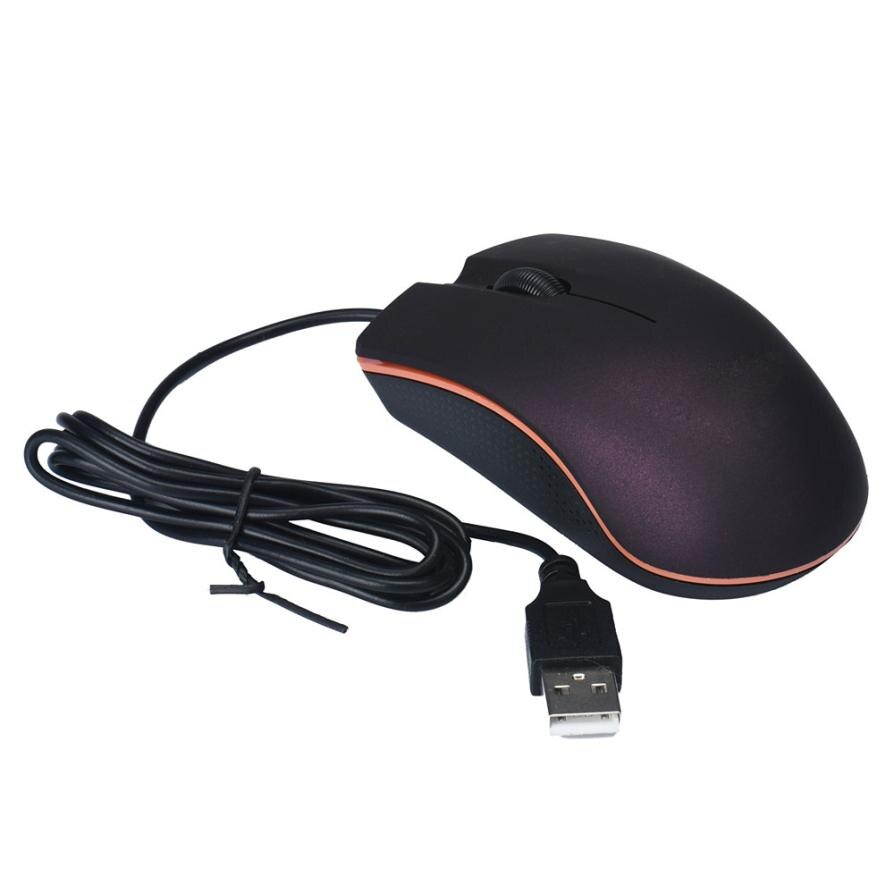 Mouse Raton Optical USB Wired Game Mouse Mice For PC Laptop Computer Rechargeable Mice Gamer Mouse 18Aug2: Purple