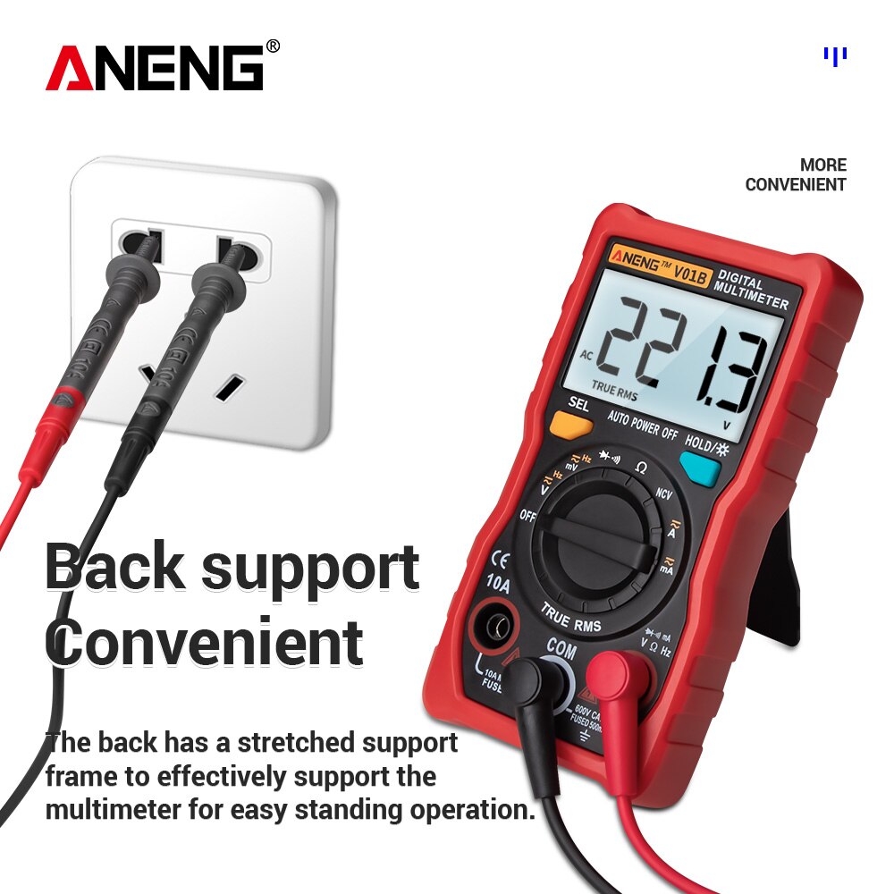 ANENG V01B 4000 Counts Digital Multimeter Comprobador Automotive Electrical Dmm Transistor Tester Capacitance Meter Test Point
