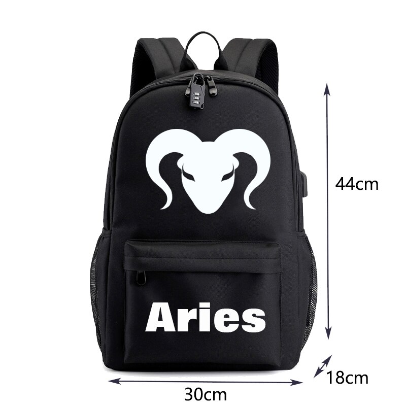 Lumineux 12 zodiaque cartable Leo vierge Taurus Gemini scorpion sac à dos 12 Constellations garçons et filles sac à dos pour enfants