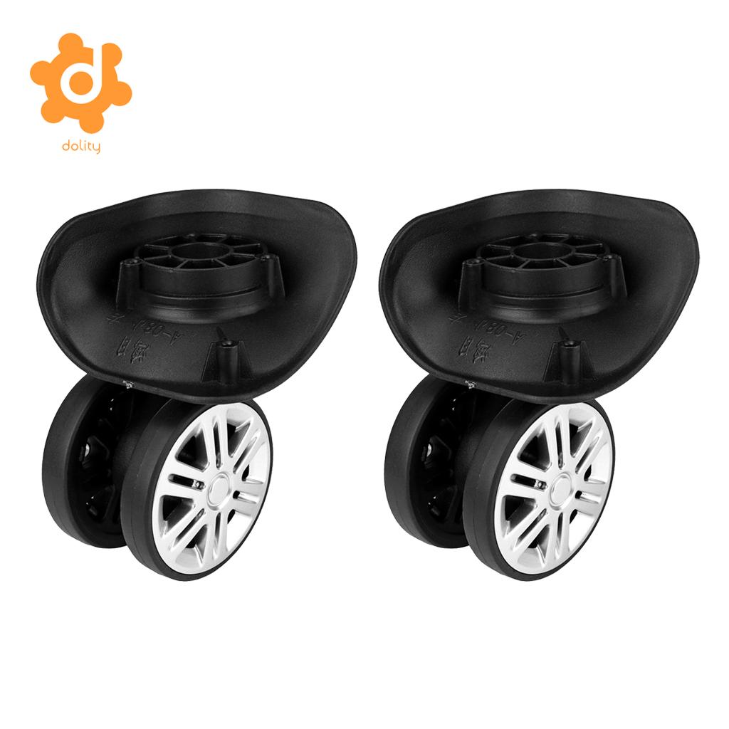 1 Pair Dia PP Single Wheel Top Plate Trolley Caster Pulley Suitcase A08