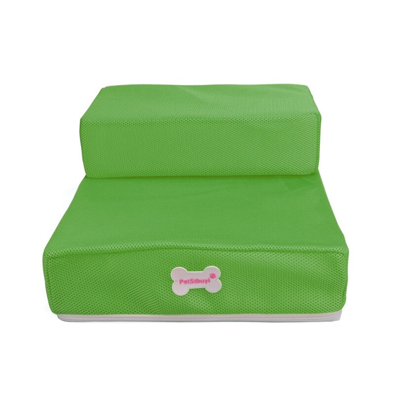 Dog Stairs Pet Stairs Removable Puppy Dogs Bed Stairs Dog House Anti-slip Small Pet 2 Steps Ladder for Puppy Cat Pet Supplies: Green