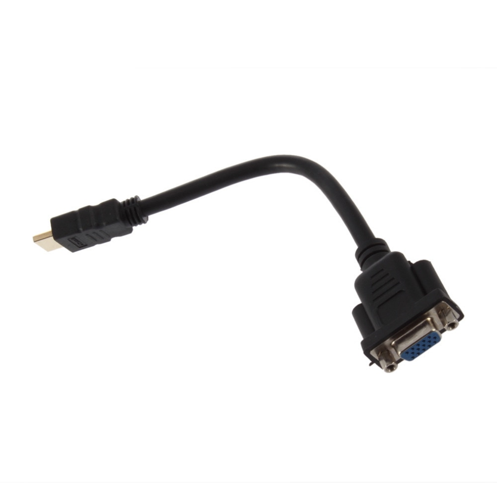 Top HDMI Male To VGA D-SUB 15 pins Female Video AV Adapter Converter Cable For HDTV set-top
