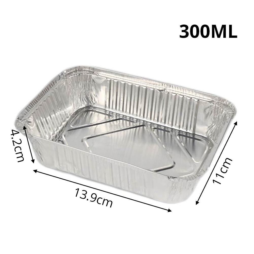 Lot de 10 bacs de récupération de graisse jetables en aluminium pour barbecue: A300ml