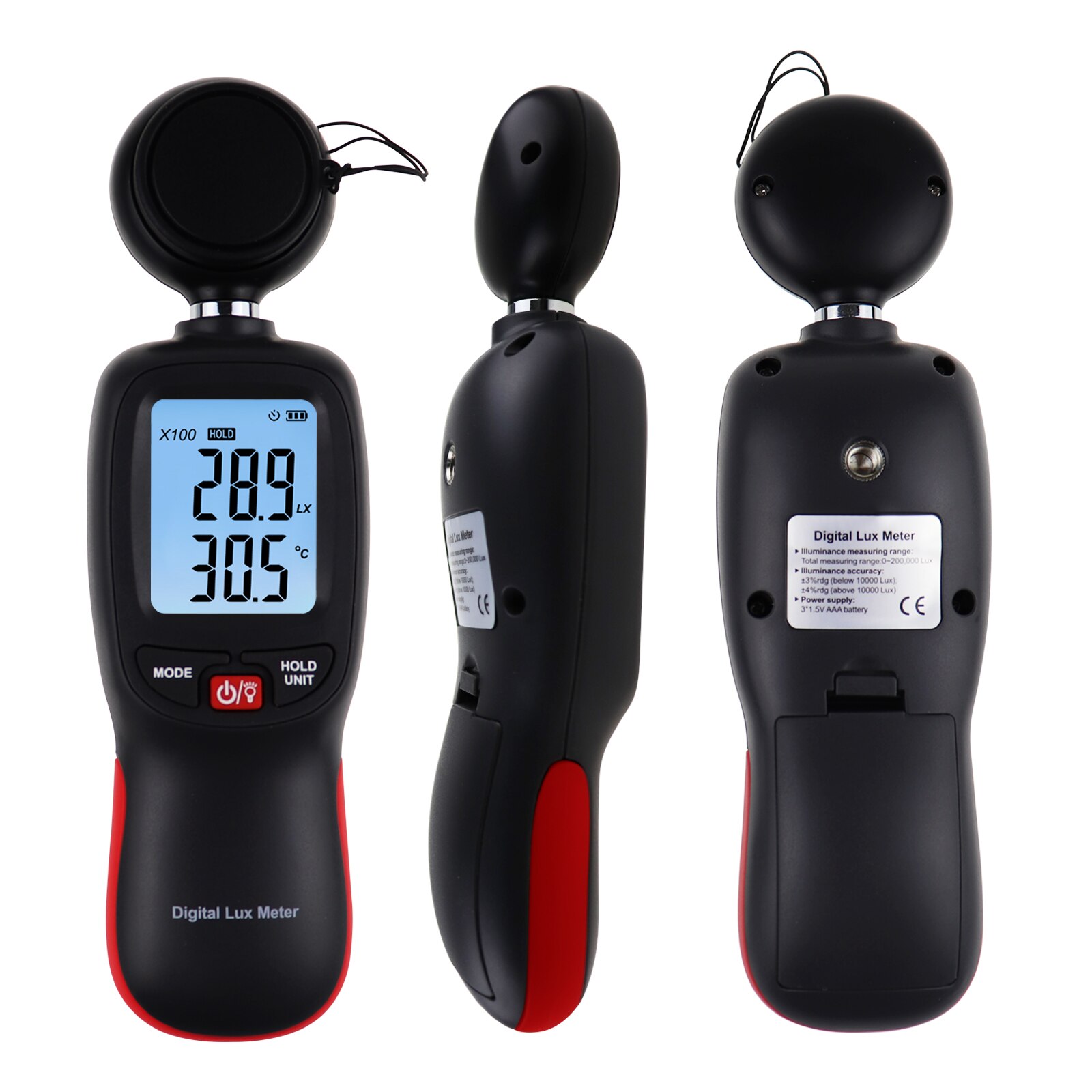 Lux-274 Digitale Handheld Lux Light Meter Luminometer Tot 200,000 Lux Bereik Photometer Tester W/Backlight En data Opslag