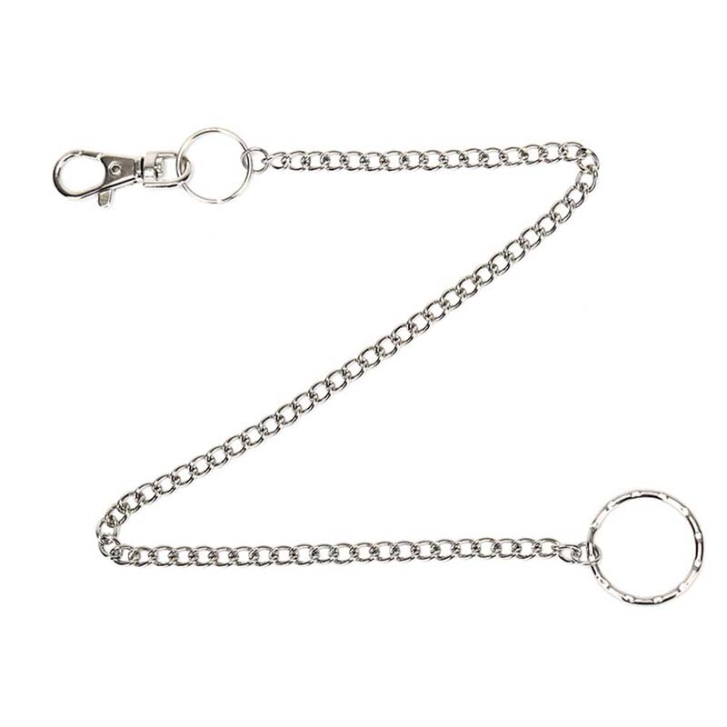 1 stk 38cm metal pung bælte kæde rock punk bukser hipster buks jean nøglering sølv ring klip nøglering herre hiphop smykker