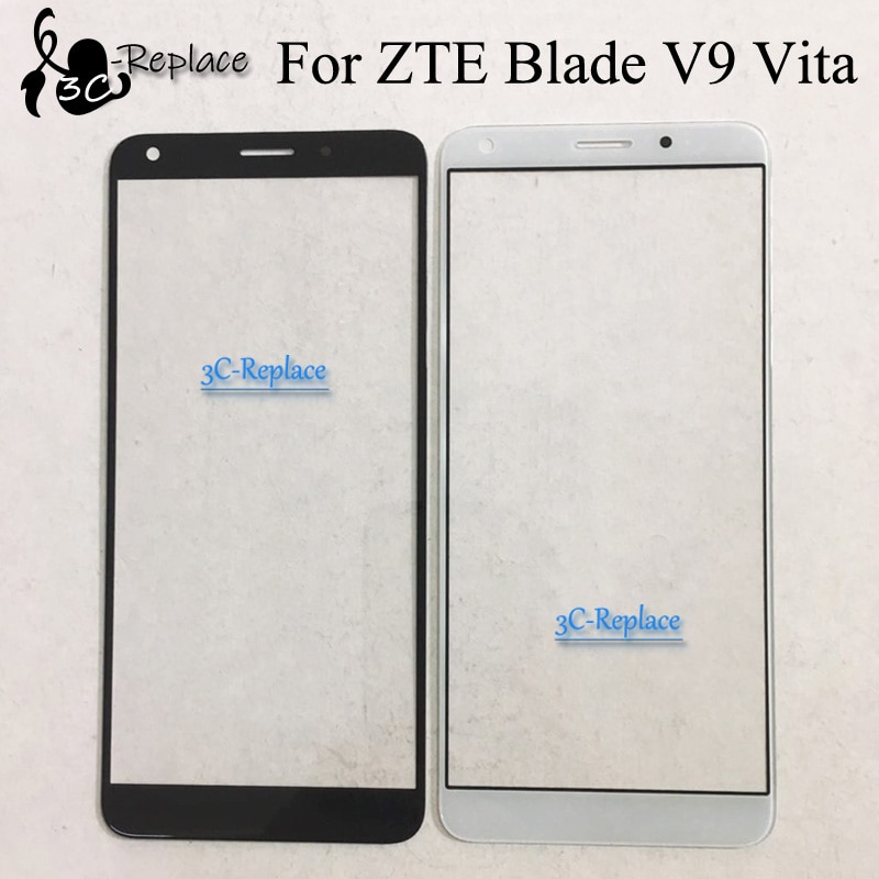 Preto/branco 5.4 polegada novo 100% testado para zte lâmina v9 vita v0920 frente exterior toque sensor de vidro lente do painel frete grátis