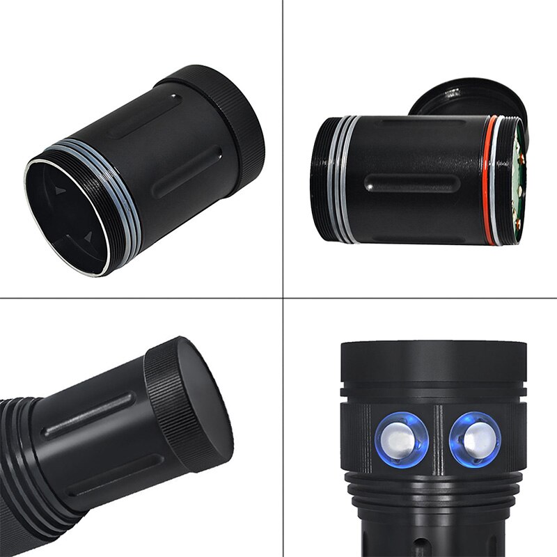 Plongée sous-marine 100M XM-L2 LED caméra vidéo photographie lumière torche lampe de poche A15