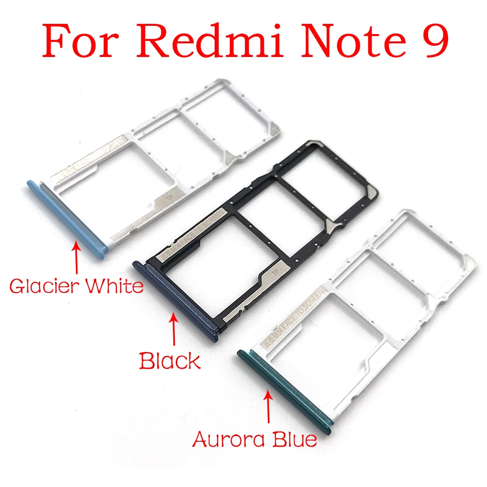 Sim Tray Voor Xiaomi Redmi Note 9 Sim-kaart Houder Lade Slot Houder Vervanging Deel