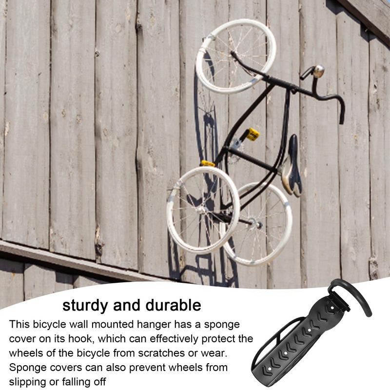 Soporte de pared para bicicleta de 2 piezas, colgador de pared de alta resistencia, sistema Vertical de almacenamiento de 66 libras, para cobertizo interior, para bicicletas de carretera