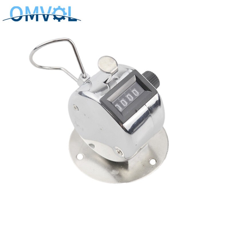 Number Sport 4 Digit Portable Mini Accurate Handheld Manual Clicker With Metal Lap Tally Counter: With base