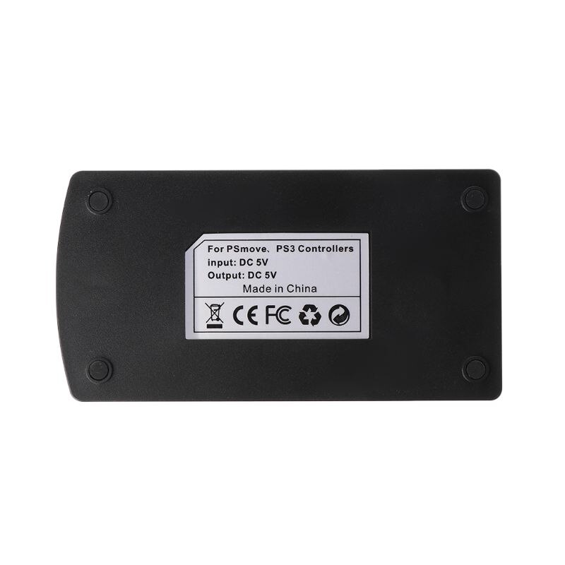 Schwarze, universelle usb-betriebene doppel-ladestation für  ps3 move wireless controller